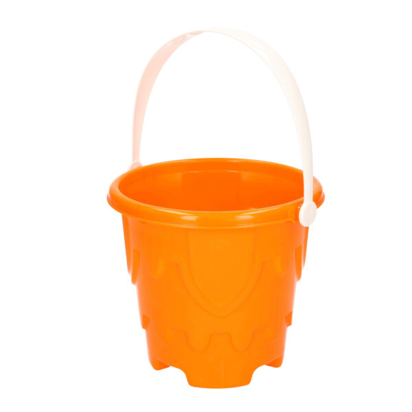 Zandkasteel emmer/strandemmer - oranje - 18 x 16 cm - Zandvormpjes -