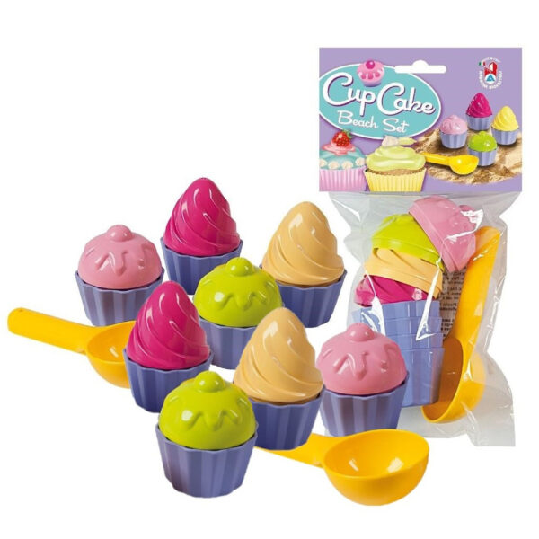 Androni Giocattoli Speelgoed cupcake zandvormen - 18x - zandspeelset