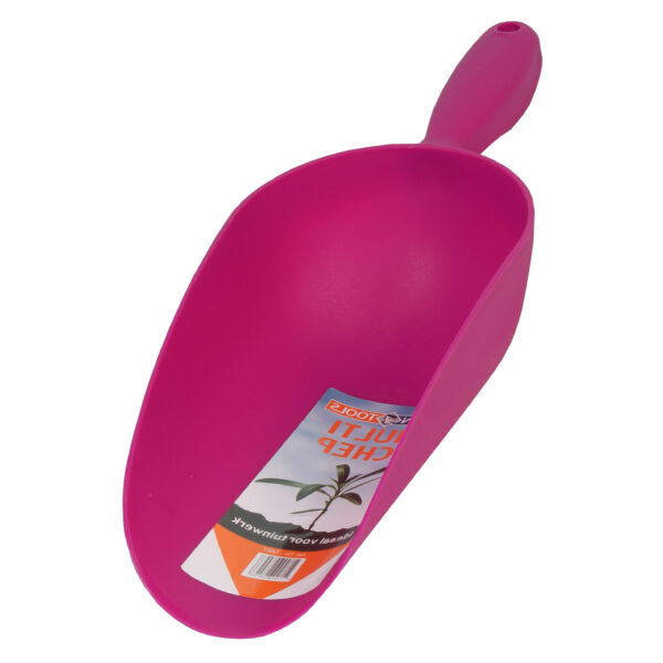 Multifunctionele toepasbare schep roze kunststof 32 x 12 cm -