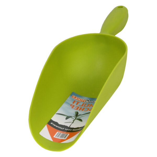 Multifunctionele toepasbare schep groen kunststof 32 x 12 cm -