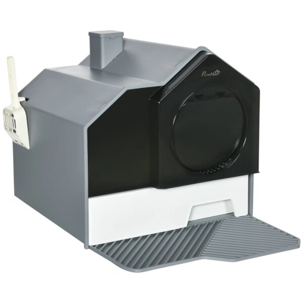 Pawhut Cat Coverdekte Zandbak Met Verwijderbaar Bakschopfilter 47X45X42 Cm